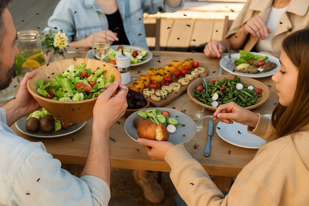 Cómo disfrutar de comer al aire libre sin que las moscas fastidien la experiencia