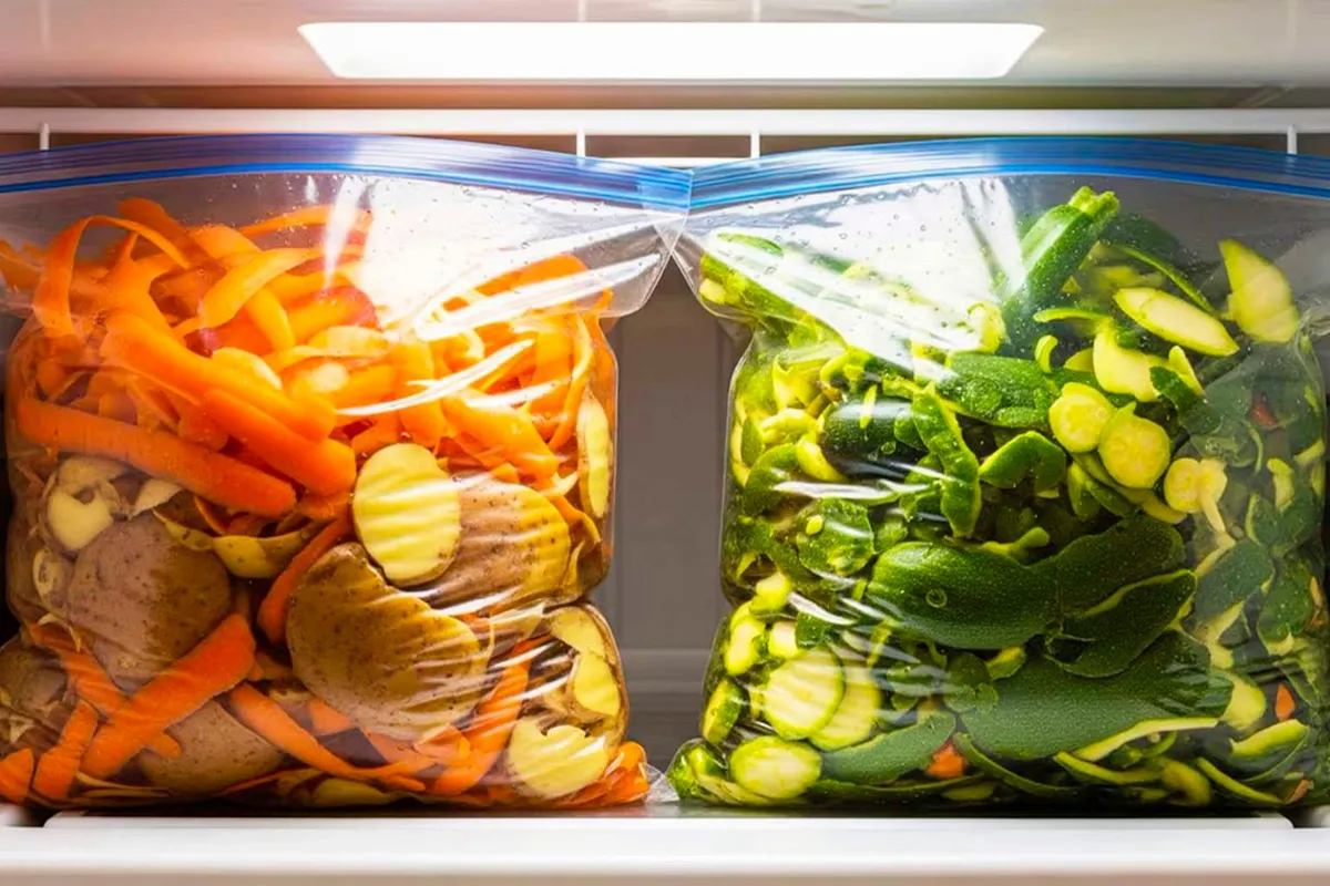 Congelar cáscaras de vegetales: un hábito sostenible para tu cocina y jardín